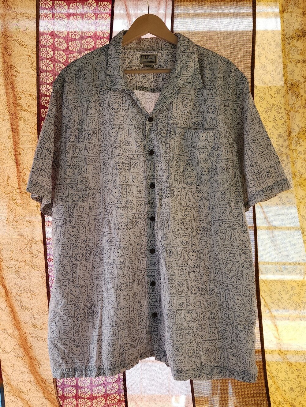 L.L.Bean 100% Cotton Short Sleeve Button Down